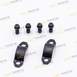 JCB Set of clamps and bolts - Cross mount on the propeller shaft