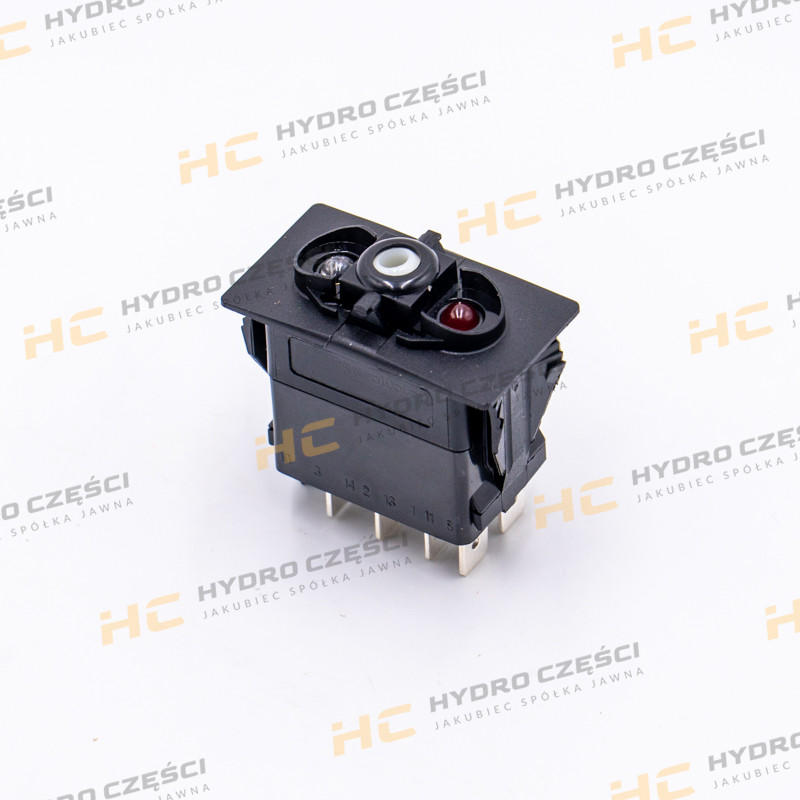 JCB Przełącznik 24V DP RW LED  - ORYGINAŁ