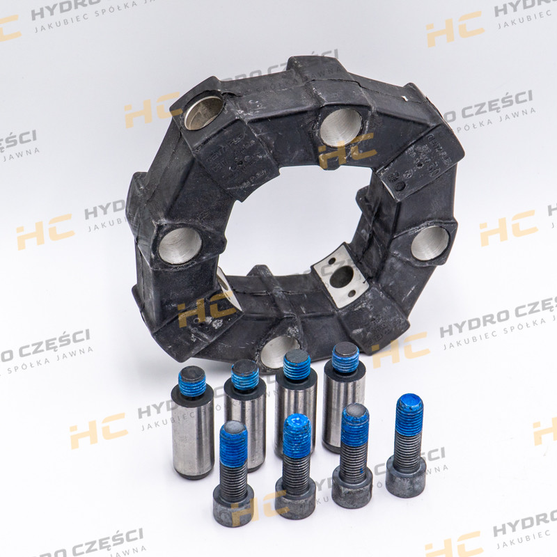 JCB  Pump coupling - rubber and bolts - OEM JCB