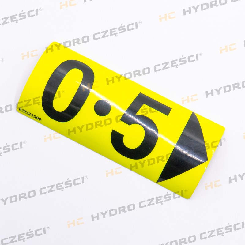 JCB BOOM sticker 0.5 140x70mm - ORIGINAL