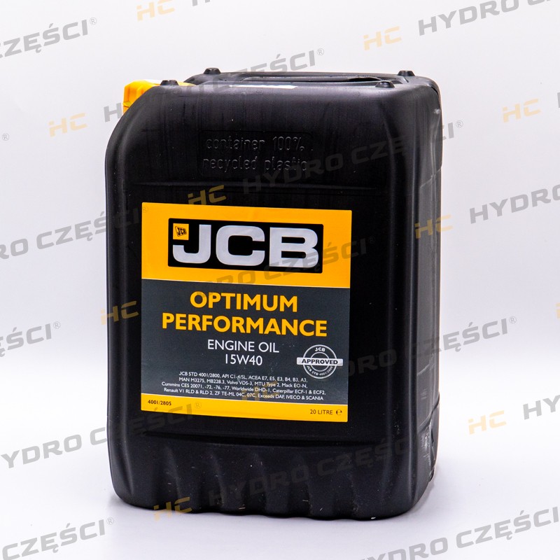 JCB 15W40 Olej silnikowy 20L – Oryginał (4001/1805)