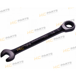 Combination wrench 14 mm with a ratchet 72 teeth standard ASME B107-2010