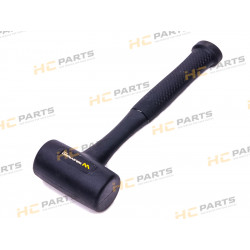 Black rubber hammer, 680 g, glass fiber handle