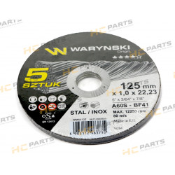 Metal cutting disc 125 x1.0 x22.23 mm - WARYŃSKI
